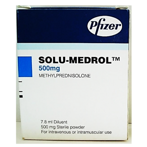 SOLU - MEDROL ® 500 mg ( Methylprednisolone sodium succinate ) for IV , IM injection USP